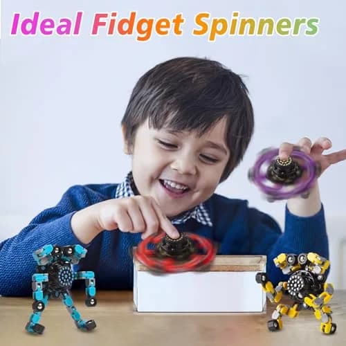 Gokeey Transformable Fidget Spinners 2 Pcs | ASTM-Tested Educational Toy thumbnail 2