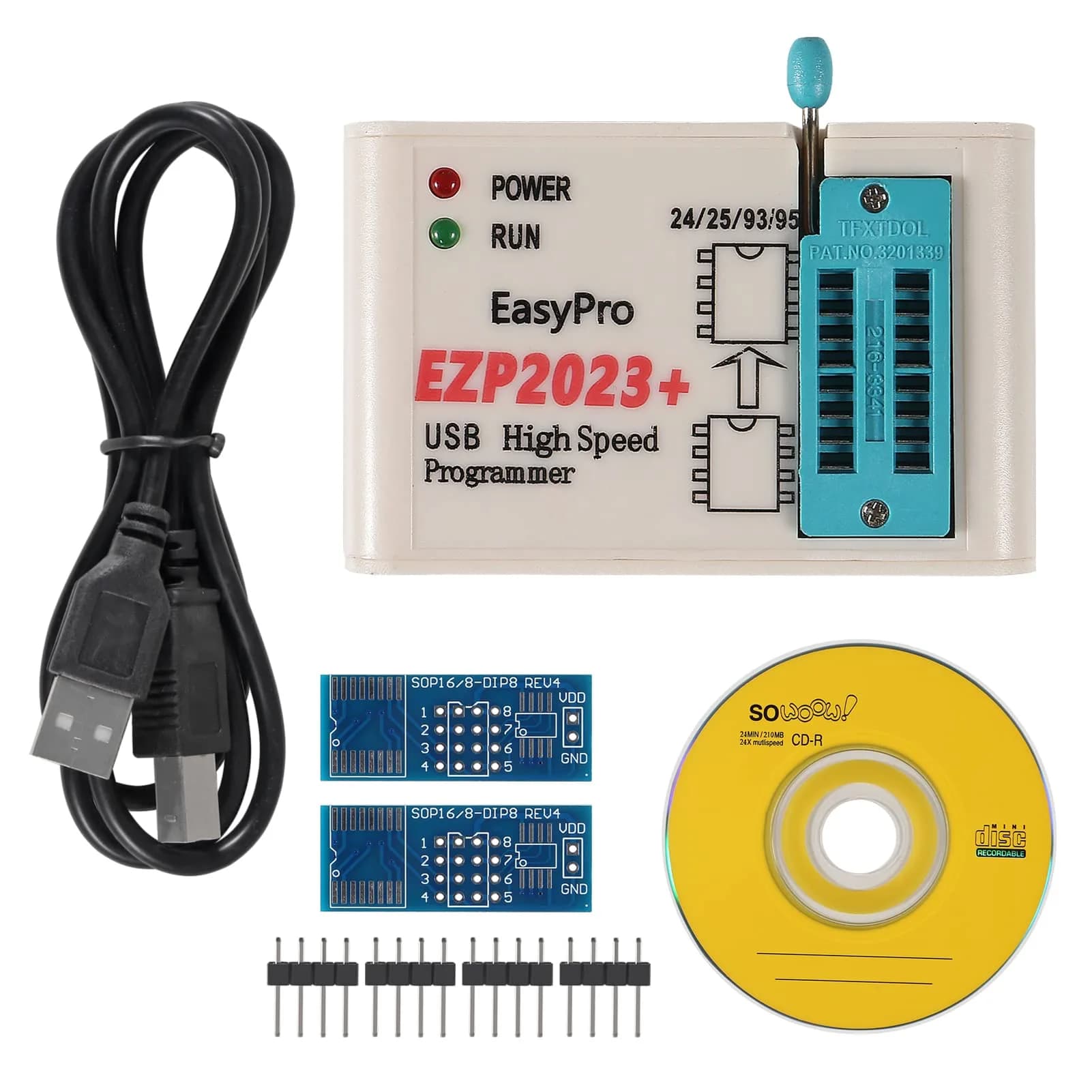 ACEIRMC EZP2023 USB Programmer - High Speed USB for EEPROM Flash, Supports 24/25/93 BIOS, 25T80 Burn, Offline Copy - main product image