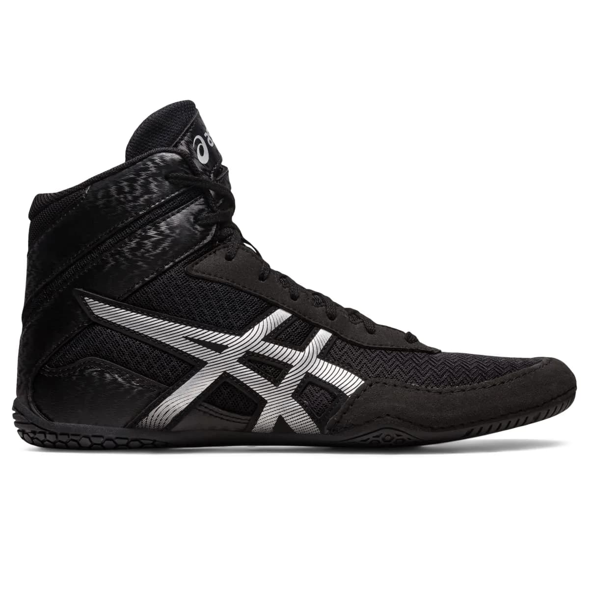 ASICS Men's MATCONTROL 3 Wrestling Shoes 26cm (10.23in) | Secure Fit for Mat Performance — Black/Pure Silver / 6.5