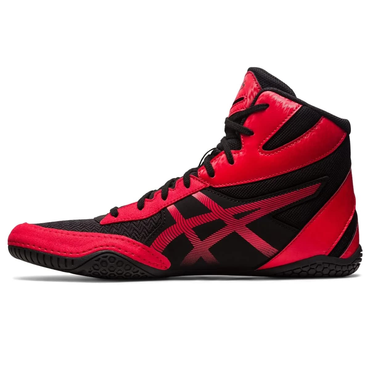ASICS Men's MATCONTROL 3 Wrestling Shoes 26cm (10.23in) | Secure Fit for Mat Performance — Black/Classic Red / 10.5