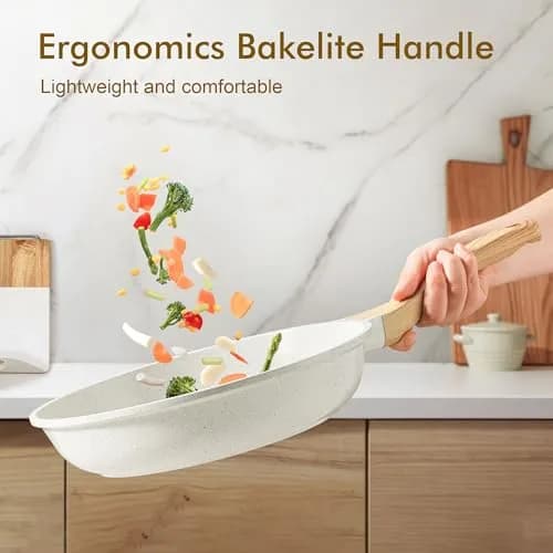 SENSARTE Nonstick Ceramic Frying Pan Skillet 11 Inch | Healthy Induction Compatible Egg Pan thumbnail 6