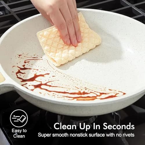 SENSARTE 8 Inch (20.32 cm) Ceramic Nonstick Frying Pan Skillet | Healthy Non-Toxic Chef Pan for Omelets & Eggs thumbnail 5