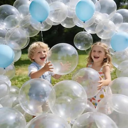 KUULBELA Clear Latex Balloons 12 inch (30.48 cm) | 110 Count Value Pack for Parties thumbnail 5