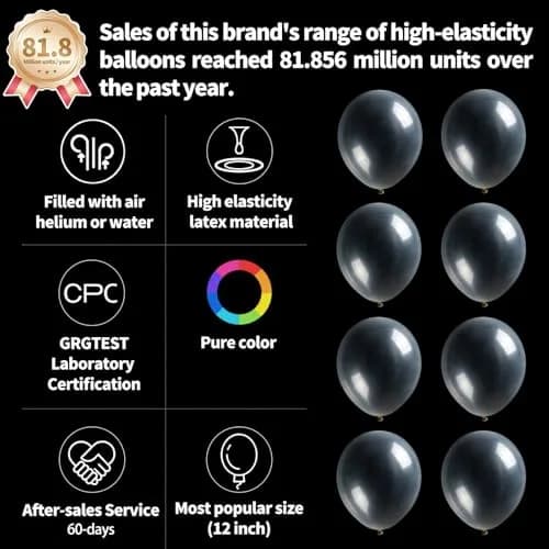 KUULBELA Clear Latex Balloons 12 inch (30.48 cm) | 110 Count Value Pack for Parties thumbnail 2