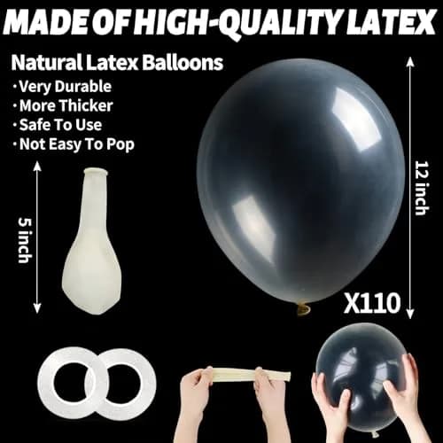 KUULBELA Clear Latex Balloons 12 inch (30.48 cm) | 110 Count Value Pack for Parties thumbnail 3
