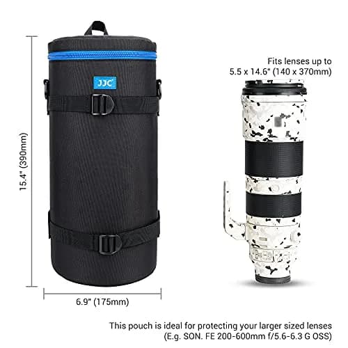 JJC Deluxe Lens Case Pouch Bag for Nikon Z 180-600mm Lens Below 5.5"x14.6" | Heavy-Duty Protection thumbnail 3