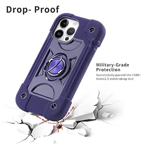 MARKILL Heavy Duty Shockproof Case with Ring Stand for iPhone 13 Pro Max 6.7 Inch | Military Grade Protection thumbnail 4