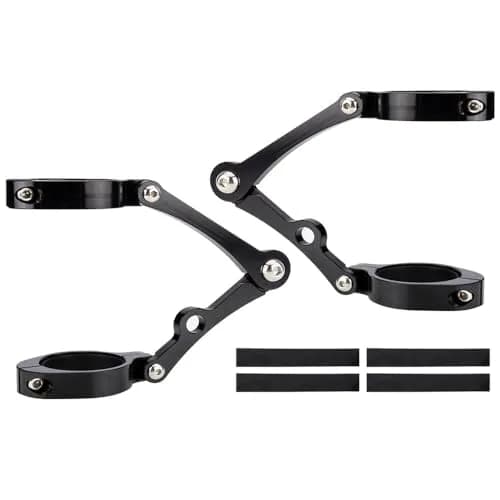 KICRY Black Motorcycle Mount Bracket 39-41mm | CNC Aluminum Headlamp Support thumbnail 1