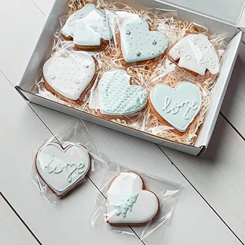 Morepack Clear Cellophane Treat Bags 4x4 Inches (200-Pack) | Professional Packaging for Cookies & Favors thumbnail 3