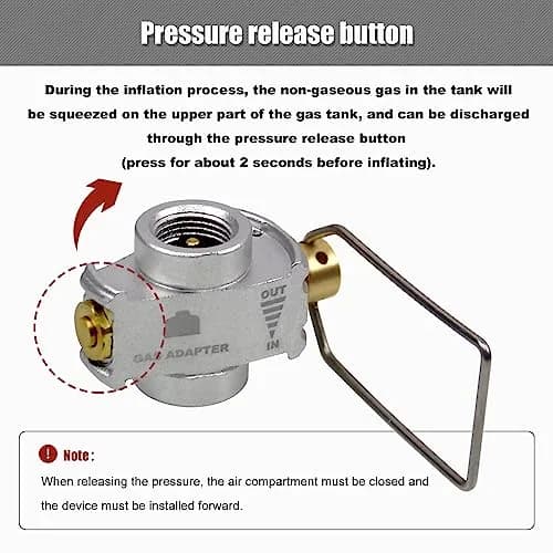 RULLINE Fuel Transfer Adapter for Camping & Hiking | Aluminum, Portable, Refillable Gas Canister Vent Valve thumbnail 4