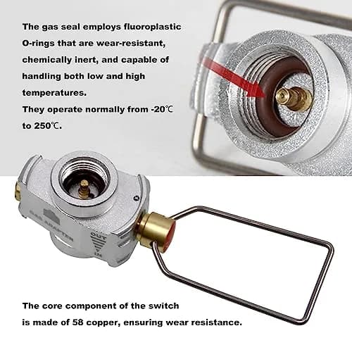 RULLINE Fuel Transfer Adapter for Camping & Hiking | Aluminum, Portable, Refillable Gas Canister Vent Valve thumbnail 5