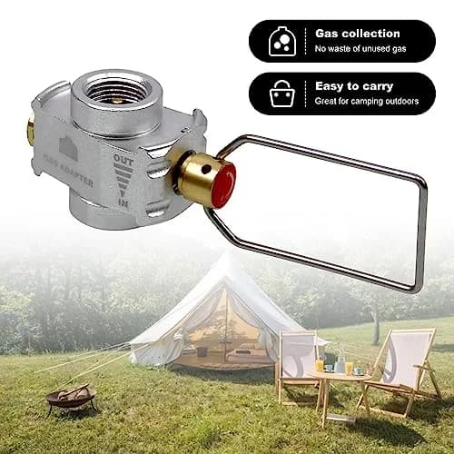 RULLINE Fuel Transfer Adapter for Camping & Hiking | Aluminum, Portable, Refillable Gas Canister Vent Valve thumbnail 6