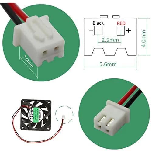 ANVISION 60mm x 15mm DC 12V Brushless Cooling Fan | Dual Ball Bearing for Electronics thumbnail 6