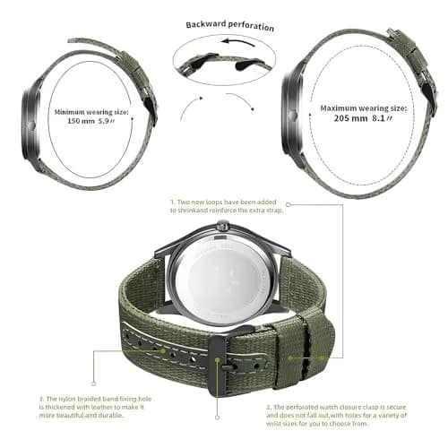 BOSHIYA Men's 40mm Outdoor Sports Waterproof Analogue Quartz Watch with Date Calendar | Japanese Movement thumbnail 5