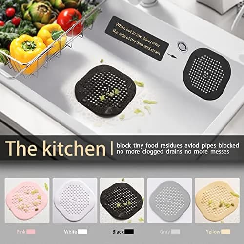 Couidl Drain Hair Catcher Silicone Drain Cover 2 Pack | Deep Purple, Anti-Clogging, Easy Install thumbnail 6