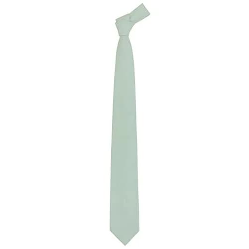 JNJSTELLA Cotton Solid Necktie 3.15" Light Mint Green | Classic Formal & Casual Style thumbnail 2