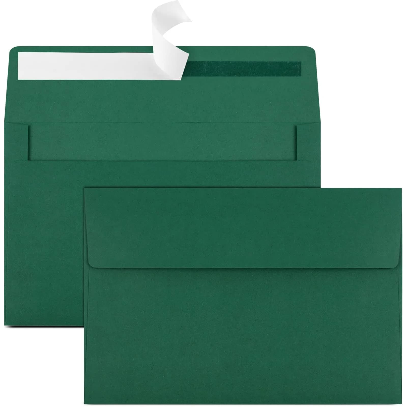 Joyberg Dark Green A4 Envelopes 10.8cm x 16cm (4.25 x 6.25 inches) | 65 Pack Self Seal for Invitations