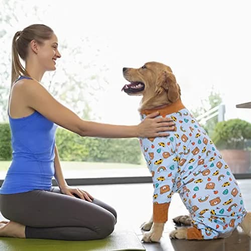 Yeapeeto Dog Recovery Suit After Surgery Medium Large | Cone Alternative & Wound Protector thumbnail 6