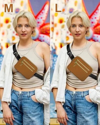 Capolo Waist Pack for Women 4 Zip Pockets | Water-Resistant Casual Belt Bag (7.4x5.7 inch) thumbnail 7