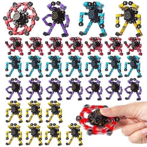 Gokeey Transformable Fidget Spinners 32-Pack (4cm x 4cm x 2.5cm) | STEM Learning Toys for Kids 8-12 thumbnail 1