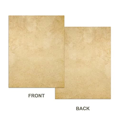 Cheericome Vintage Antique Stationery Paper 50 Sheets (8.5" x 11" / 21.6cm x 28cm) | Acid-Free, 100gsm Smooth Writing Paper thumbnail 3