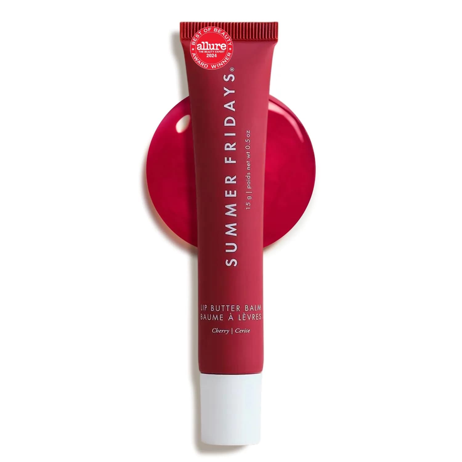 Summer Fridays Lip Butter Balm Vanilla 0.5 Oz (14.2g) | Vegan Lip Mask for Instant Moisture & Shine — Cherry