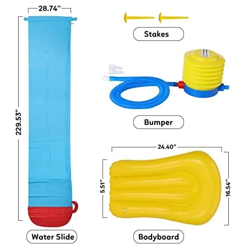 ELEMARA Inflatable Water Slides 19.1 ft | Backyard Water Fun for Kids & Adults thumbnail 4