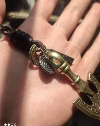 MYAROMA FINDINGS JoJo Adventure Arrow Head Keychain Antique Bronze Styling Leather Keychains thumbnail 8