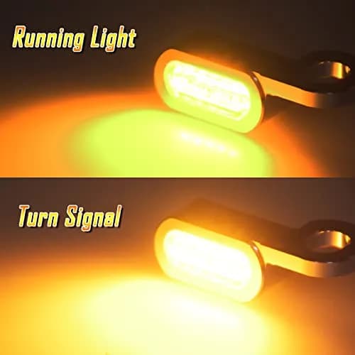 HCmotorku LED Turn Signal Running Light Front Indicators Blinker Lights for Harley Sportster 2004-2022 (Chrome Housing Amber Lens, 2-Pack) thumbnail 3