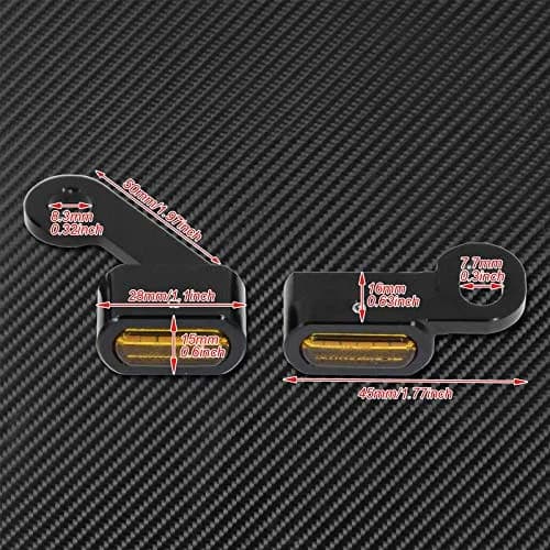 HCmotorku LED Turn Signal Light Running Light Front Indicators Blinker Lights Mini for Harley Sportster 2004-2022 (Black Housing Amber Lens) thumbnail 5