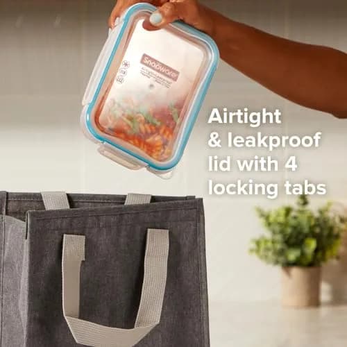 Snapware Plastic Food Storage Set 5-Pack Mixed Sizes | Airtight Leak-Proof Containers thumbnail 4