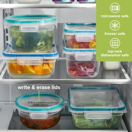 Snapware Plastic Food Storage Set 5-Pack Mixed Sizes | Airtight Leak-Proof Containers thumbnail 5