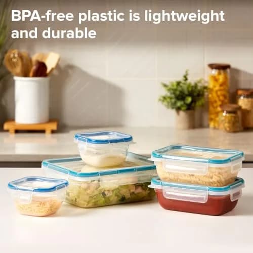 Snapware Plastic Food Storage Set 5-Pack Mixed Sizes | Airtight Leak-Proof Containers thumbnail 3