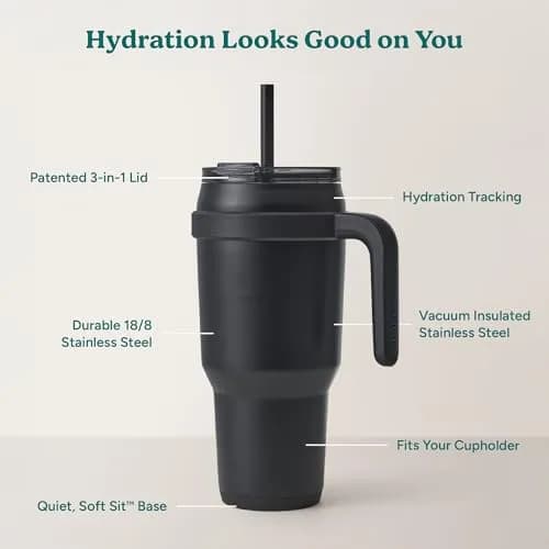 REDUCE 40 oz Stainless Steel Tumbler with Handle | Insulated Travel Mug for Hot & Cold Drinks thumbnail 4