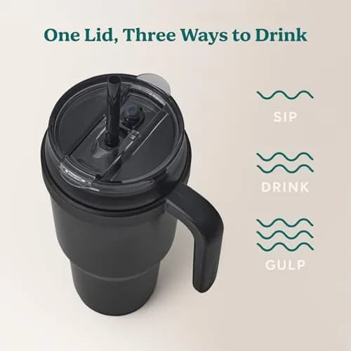 REDUCE 40 oz Stainless Steel Tumbler with Handle | Insulated Travel Mug for Hot & Cold Drinks thumbnail 5