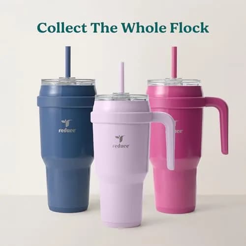 REDUCE 40 oz Stainless Steel Tumbler with Handle | Insulated Travel Mug for Hot & Cold Drinks thumbnail 7