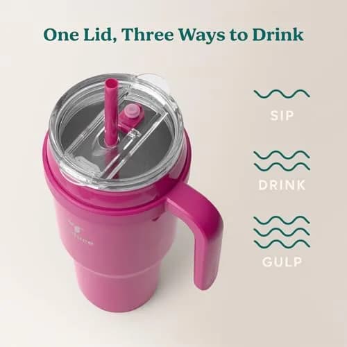 REDUCE 40 oz Stainless Steel Tumbler with Handle - 1183ml (40 fl oz) | Keeps Drinks Cold 24 Hrs thumbnail 5