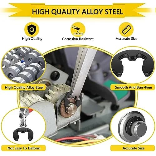 IEAWISL 330 Pcs Alloy Steel External Retaining Rings Assortment Set | Metric Sizes M1.5-M15 thumbnail 4