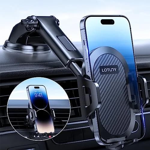 LOTUNY Universal Phone Mount for Car | Reliable Suction & Adjustable View thumbnail 1