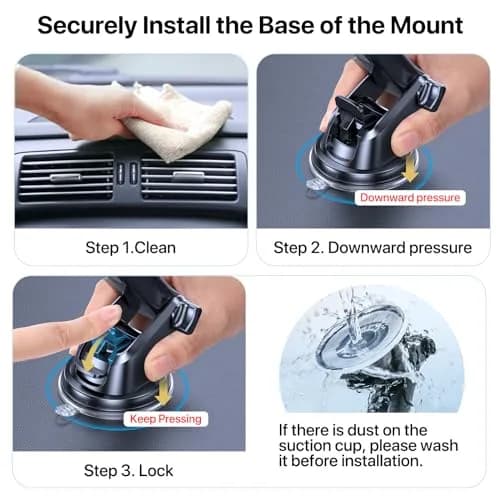 LOTUNY Universal Phone Mount for Car | Reliable Suction & Adjustable View thumbnail 2