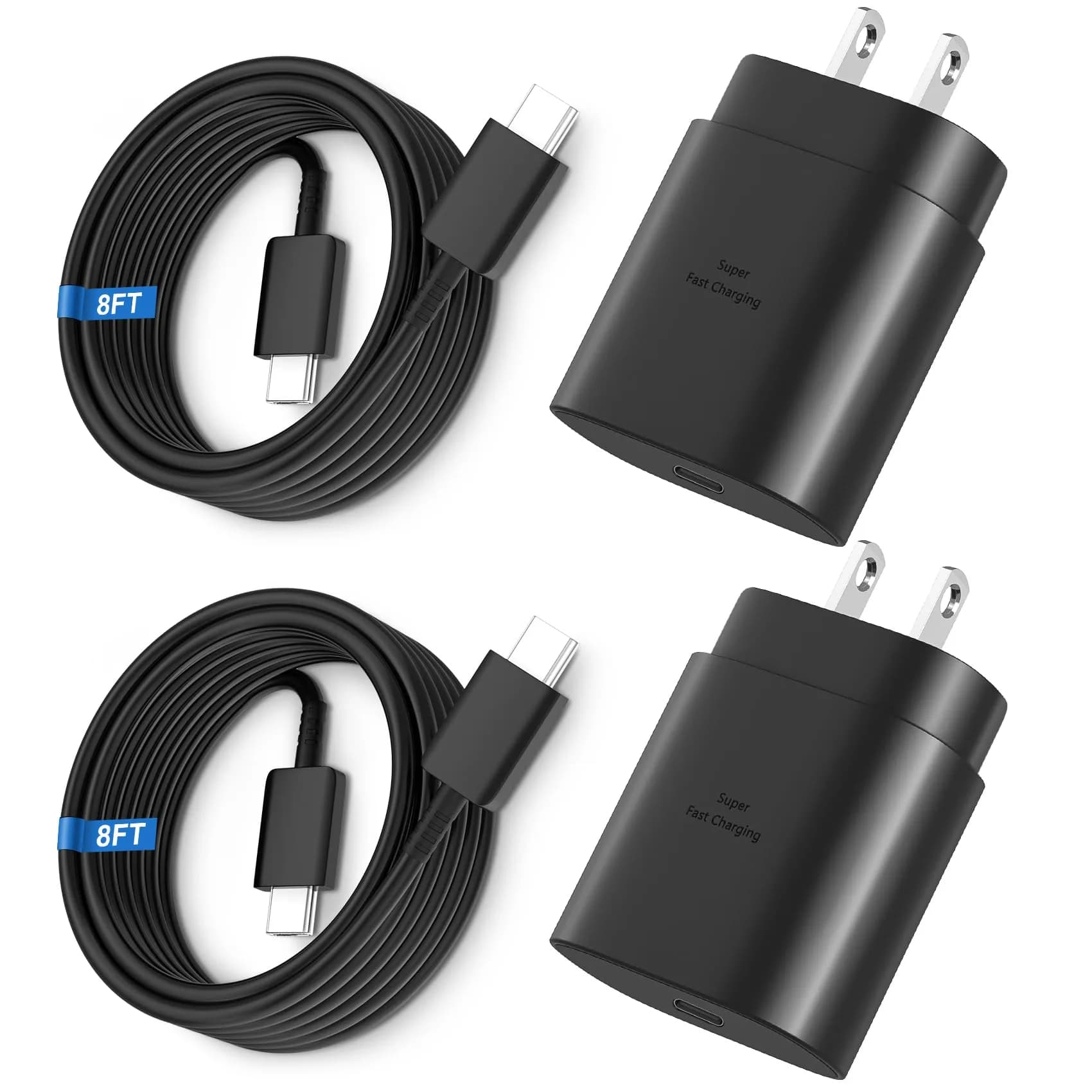 Vilive Super Fast USB C Wall Charger 25W with 12FT Cable | Supports Full Speed Charging & Data Transfer — 8FT