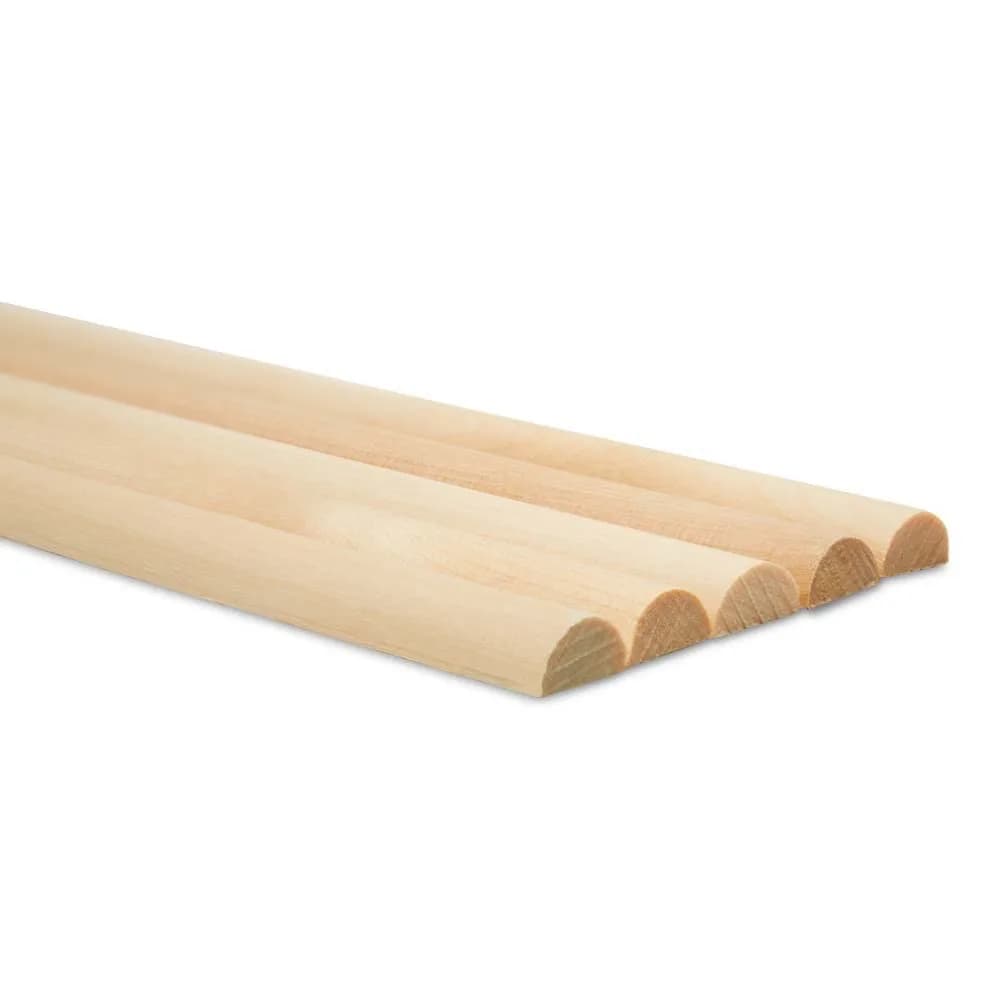 Woodpeckers Split Wood Dowel Rods 12 Inch 1/2 Inch | Pre-Split Hardwood for DIY & Feature Walls - main product image