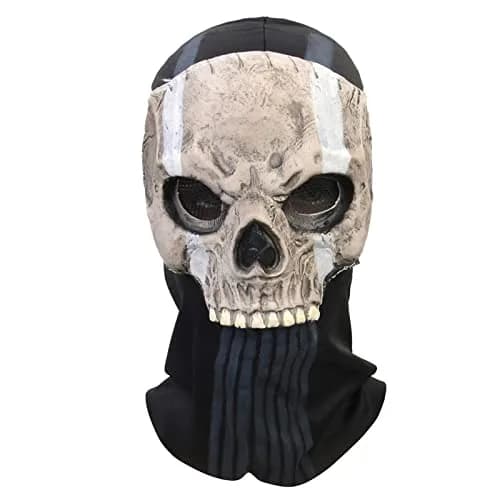 Masfrida Ghost Skull Full Face Mask for Adults & Teens | Polyester & Latex Blend thumbnail 1