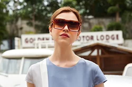 KENBO Oversized Square Sunglasses for Women Men One Piece Lens | UV400 Polarized Fashion thumbnail 2
