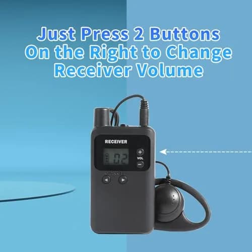 AGJ Wireless Tour Guide System, 1 Transmitter 15 Receivers, UHF 902-928 MHz | Long Range, Rechargeable, Easy Operation thumbnail 7