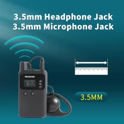 AGJ Wireless Tour Guide System, 1 Transmitter 15 Receivers, UHF 902-928 MHz | Long Range, Rechargeable, Easy Operation thumbnail 8