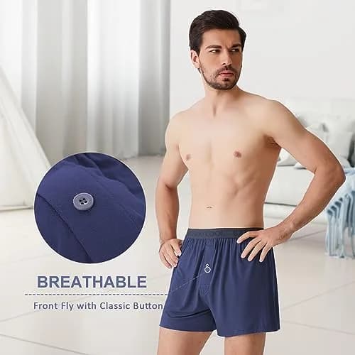 BAMBOO COOL Men's Boxer Shorts Medium | Soft Breathable Loose Underwear for Daily Comfort thumbnail 4