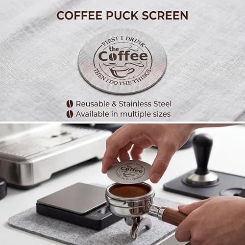Yaomiao 53.3mm Espresso Puck Screen 1.7mm Thickness, 2-Pack | Stainless Steel Mesh Filter for Portafilter thumbnail 4