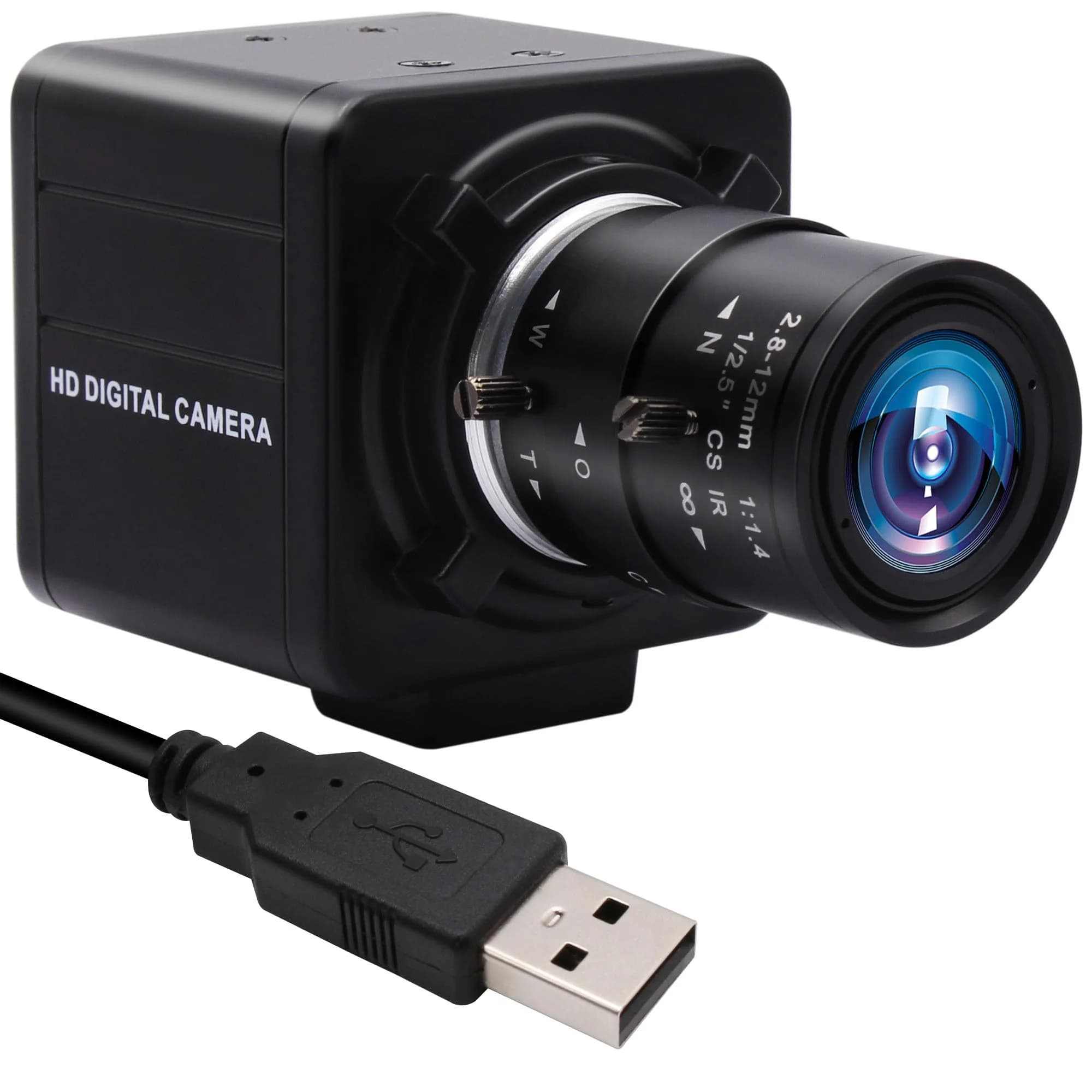 MMlove 8MP USB Camera 2.8-12mm Manual Focus 4X Optical Zoom | 8MP UltraHD Support for PC Raspberry Pi - main product image