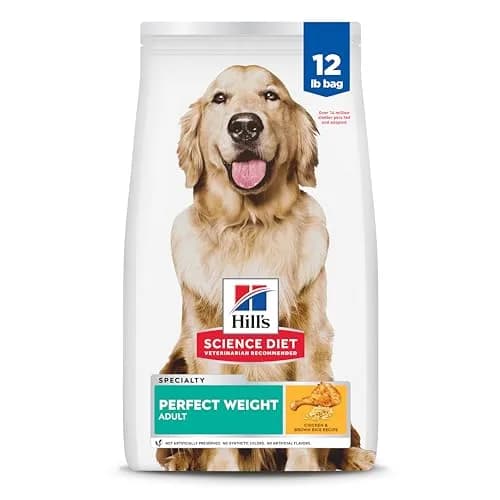 Hill's Science Diet Adult Perfect Weight Chicken & Brown Rice Recipe Dry Dog Food 5.44 kg (12 lb) | Clinically Proven Weight Management thumbnail 1